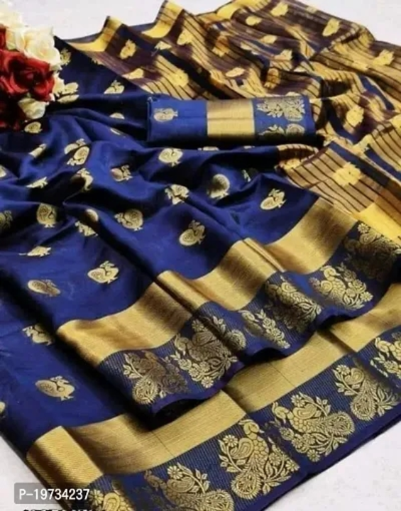 Cotton Silk Jacquard Weaving Sarees with Blouse Piece uploaded by Radhe krishna store on 9/14/2023