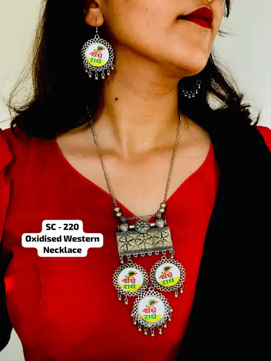 Silver long neckpiece  uploaded by Shreevari fashion on 9/14/2023