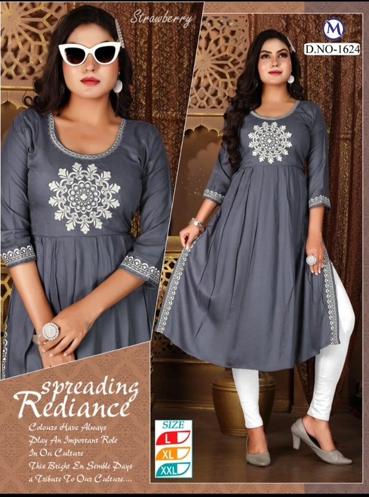 Nyra Cut Kurti With Side Patti uploaded by RJ Creation on 9/15/2023