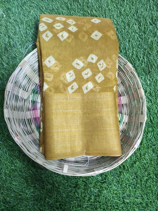 *Suhag Kariya creation*

Saree Fabric: Cotton silk
Blouse: Running Blouse
Blouse Fabric: Cotton
Mult uploaded by business on 3/21/2021