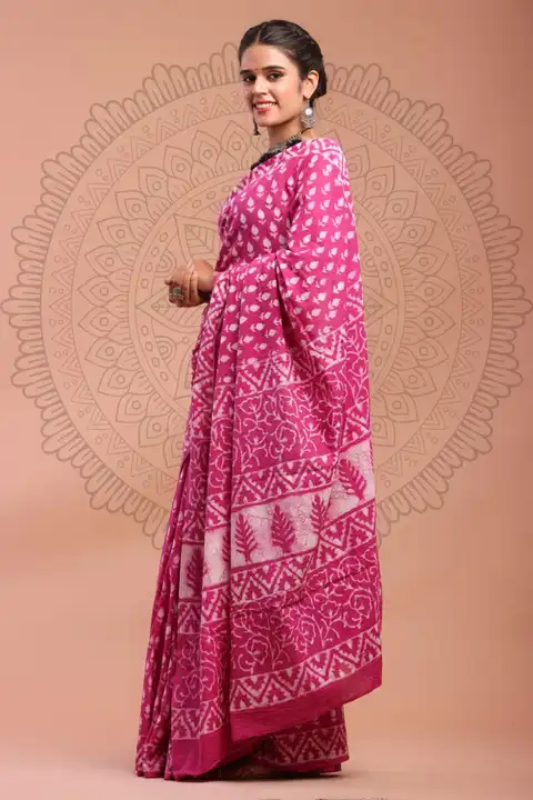 🥳 New collection 🥳 

💐 Cotton saree 💐 

Hand block printed pure cotton mulmul ....
Natural dye & uploaded by business on 9/15/2023