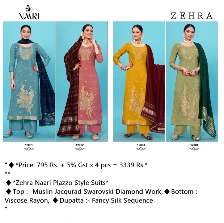Zehra Naari Plazzo Style Suits uploaded by business on 9/15/2023