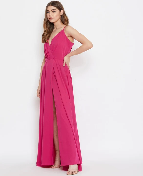 Pink Partywear Western style maxi gown dress  uploaded by 1 Place For All Fashion  on 9/15/2023