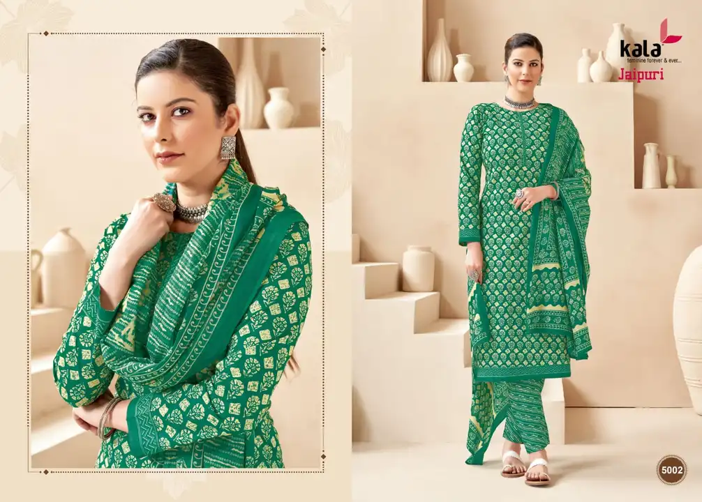 Jaipuri Vol 3 Kala Cotton Dress Material uploaded by Kavya style plus on 9/15/2023