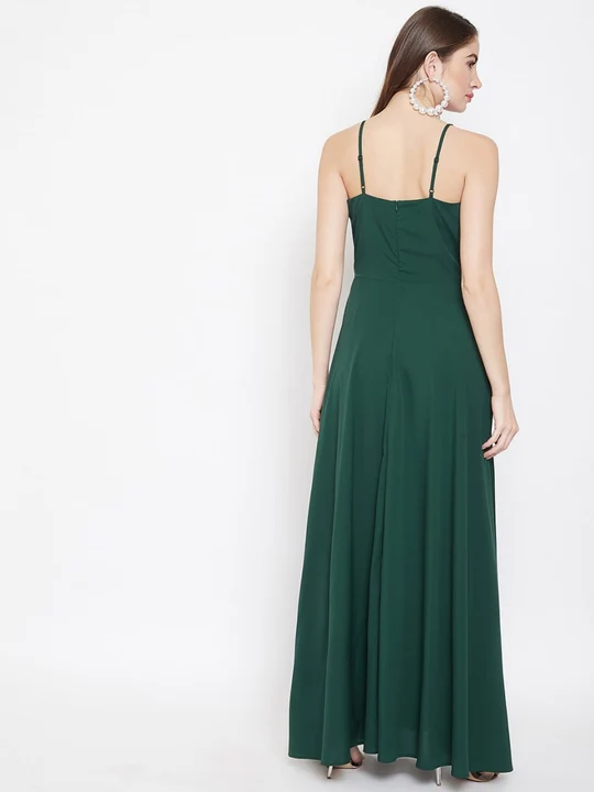Green Partywear Western style maxi gown  uploaded by 1 Place For All Fashion  on 9/15/2023