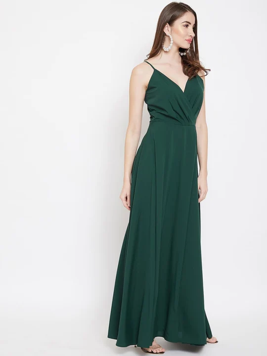 Green Partywear Western style maxi gown  uploaded by 1 Place For All Fashion  on 9/15/2023