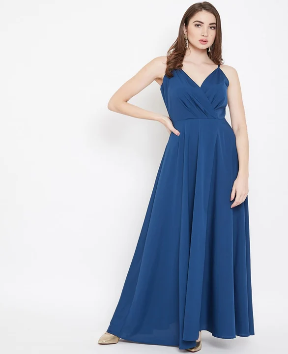 Blue Partywear Western style maxi gown  uploaded by 1 Place For All Fashion  on 9/15/2023