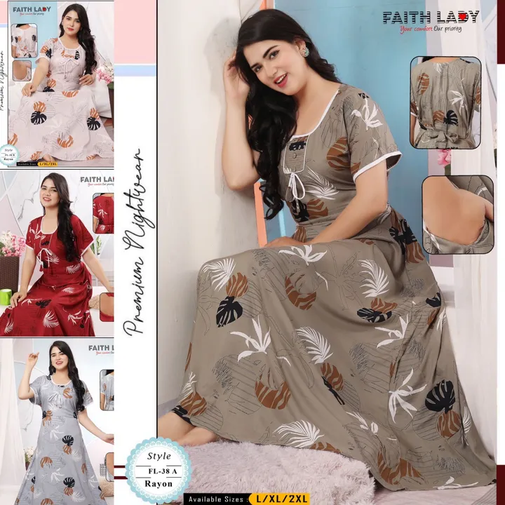 Fl Abcd Faith Lady Night Gowns uploaded by Kavya style plus on 9/15/2023