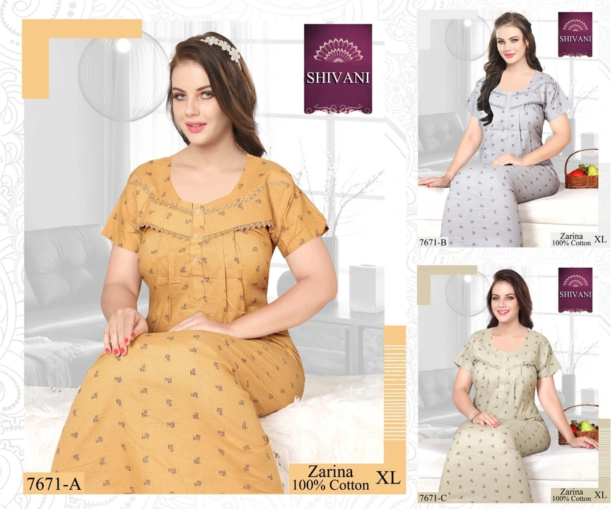Zarina Shivani Night Gowns uploaded by Kavya style plus on 9/15/2023