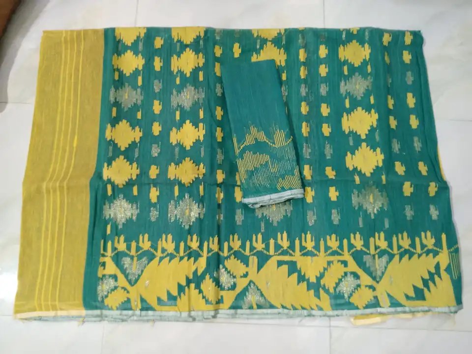 Post image Bangladesh raisam dhakai jamdani
Ready to despatch
Original BD dhakai 
Hand woven design

With BP

 *Rate---2750+shipping/-*

Book fast

Book fast stock limited 
DM for orders or contact us on 9821690809