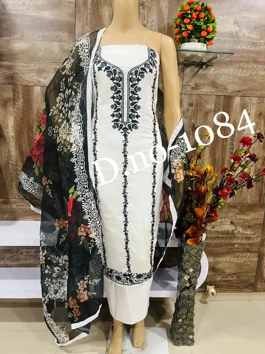 Muslin Wow Collection Available Material Black & White  uploaded by Zuberiya Global on 9/15/2023