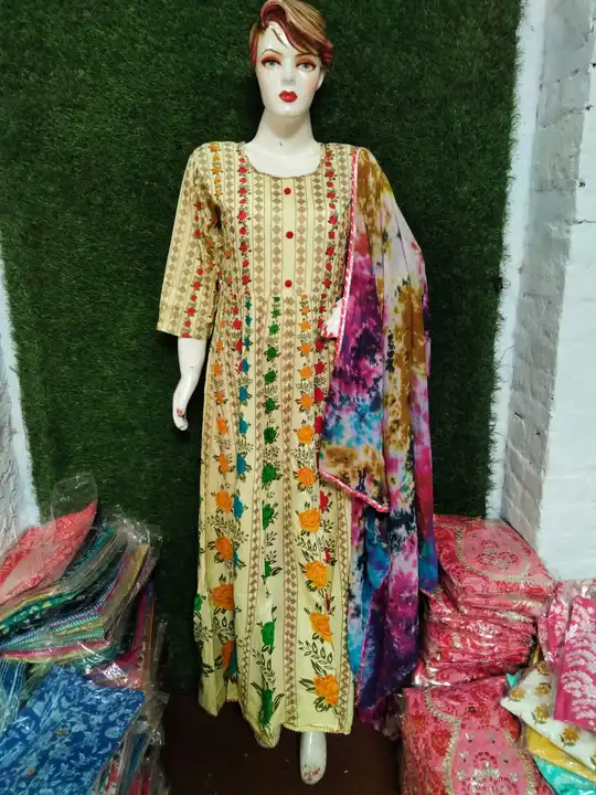 Cotton Rayon dress jaipuri kurti  uploaded by The Cozy Creations  on 9/15/2023