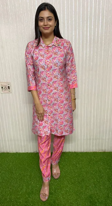 Maslin kurti and pant uploaded by business on 9/15/2023
