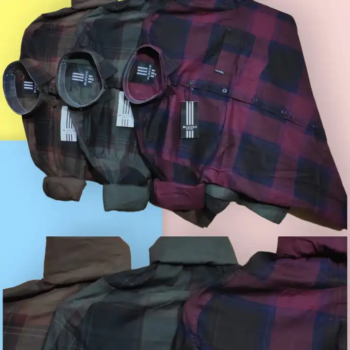 COTTON X CHECKS SHIRT  uploaded by business on 9/15/2023