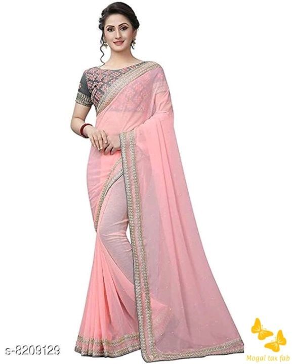 New Pink saree with moti work uploaded by business on 3/21/2021