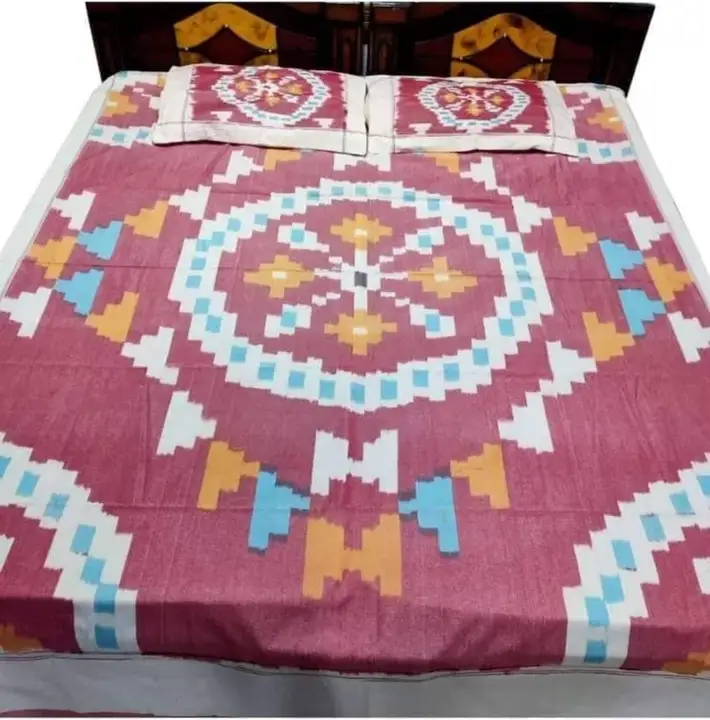 IKKAT COTTON DOUBLE COT BEDSHEET  uploaded by business on 9/16/2023
