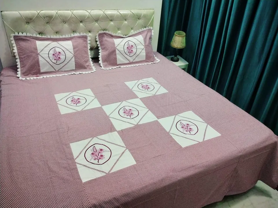 Embroidery King Size Double Bedsheet 1+2

🔷Stuff-Sheeting Cotton

🔶Size-90-100



🌸Bulk stock ava uploaded by business on 9/16/2023