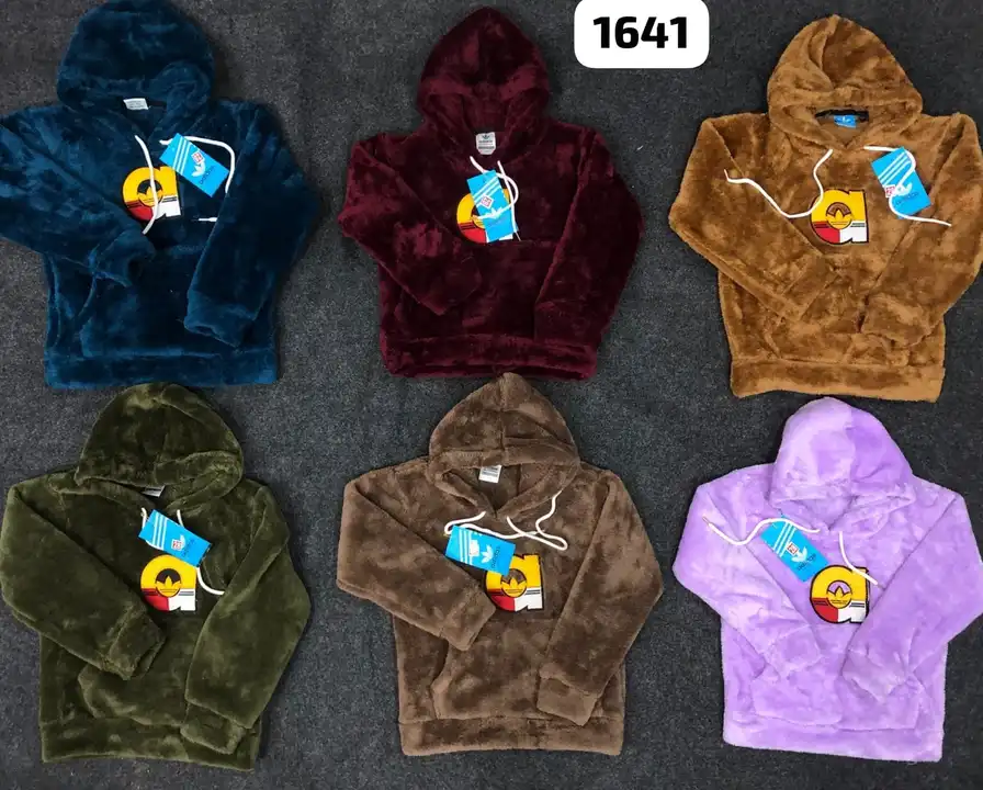 30/32/34 kids soft fur hoodies uploaded by Gagan Apparels on 9/16/2023