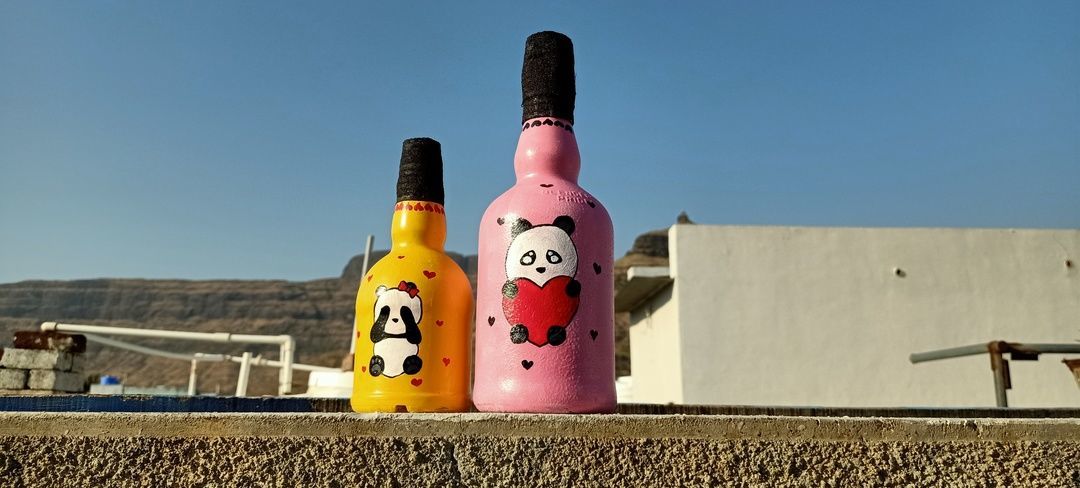 Panda bottle panting  uploaded by Rau craft on 3/21/2021