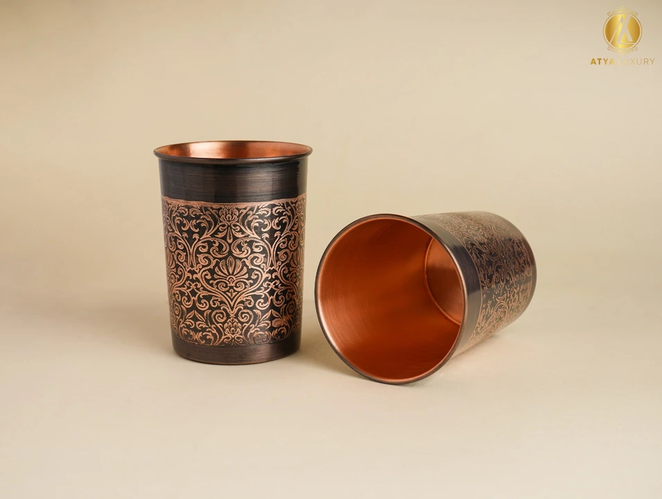 Luxury copper glass pack of 2  uploaded by business on 9/16/2023