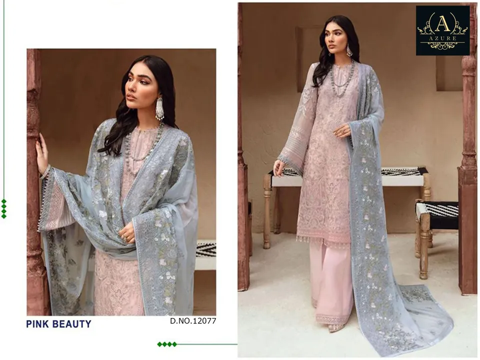 Pink 🩷 Pakistani Heavy Work Suit Duppatta Embroidery  uploaded by Zuberiya Global on 9/16/2023