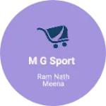 Business logo of M G SPORT based out of Jaipur