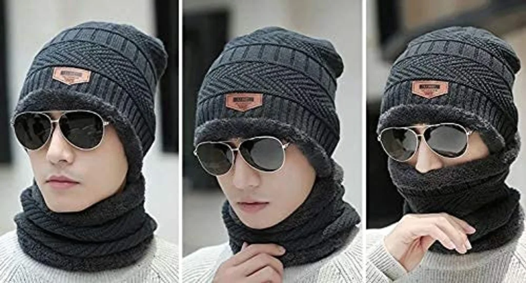 Woolen cap for mans women baine cap scarf Sardi ki topi winter cap Sardi ki topi  uploaded by Ns fashion knitwear on 9/16/2023