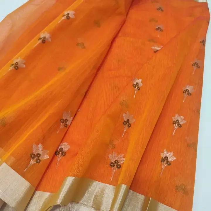 Chanderi Silk saree with blouse  uploaded by business on 9/17/2023