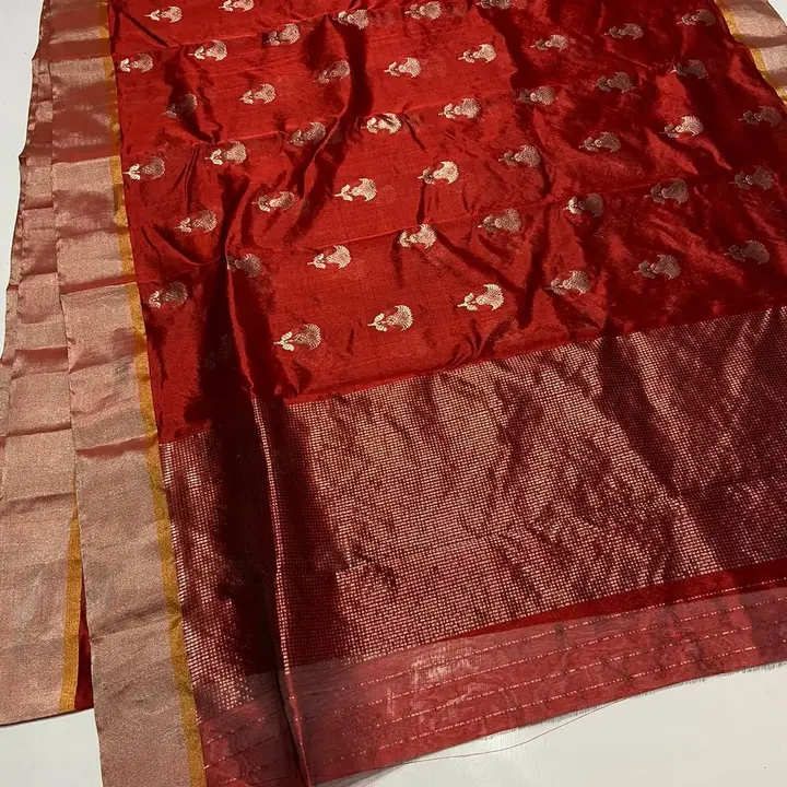 Chanderi Silk saree with blouse  uploaded by MANIMALA HANDLOOMS on 9/17/2023