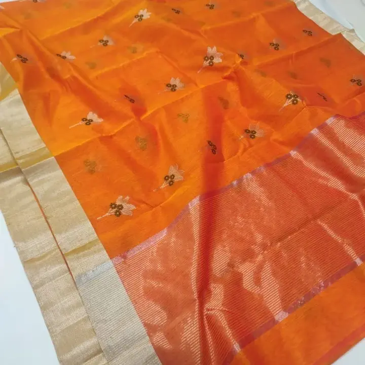 Chanderi Silk saree with blouse  uploaded by MANIMALA HANDLOOMS on 9/17/2023