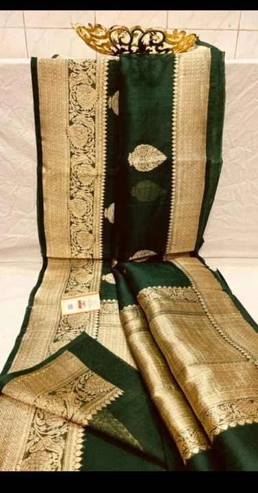 SEMI ORGANZA DYEABLE BANARASI SAREE uploaded by S.N.COLLECTIONS  on 9/17/2023