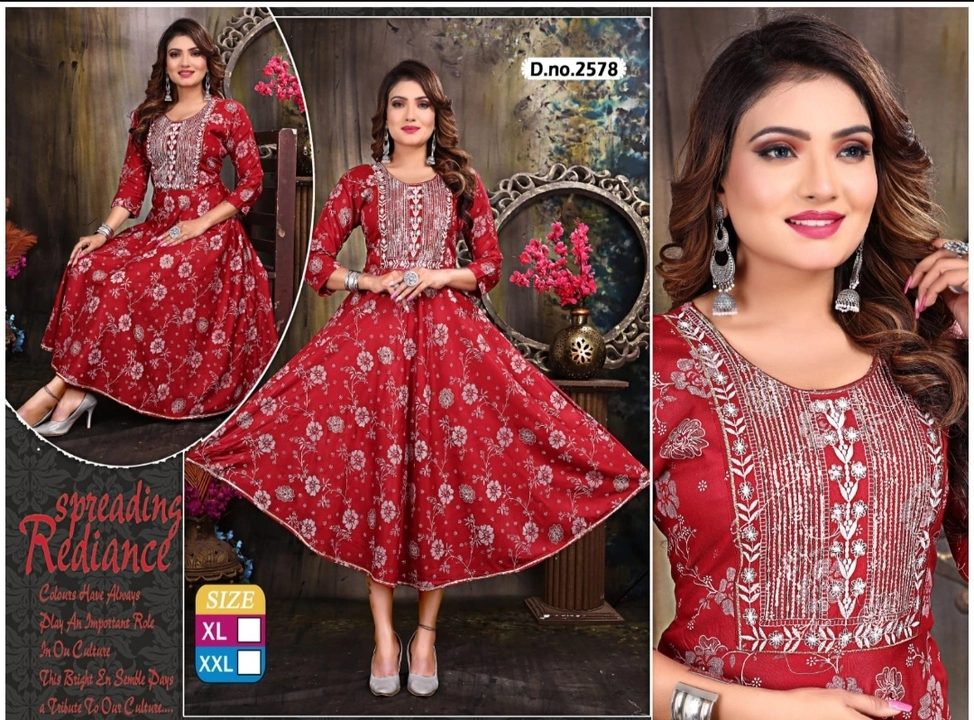 Embroidery kurti uploaded by RJ Creation on 9/17/2023