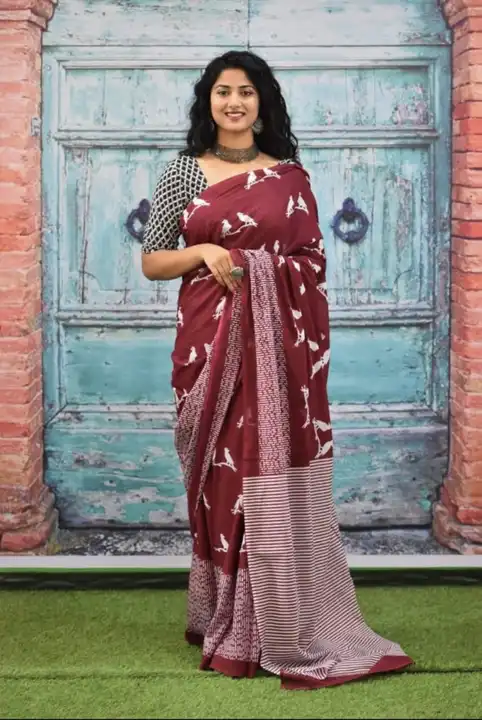 Pure cotton malmal saree  uploaded by Febric print  on 9/17/2023