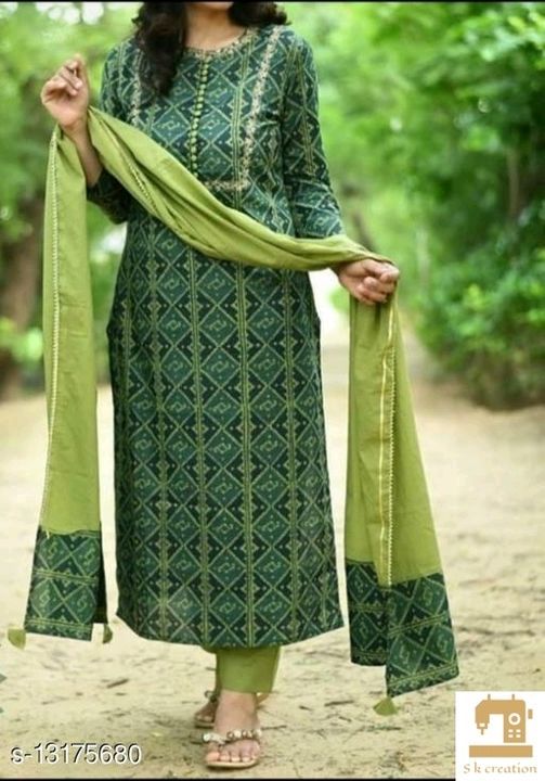 Rayon kurti dupatta with pant  uploaded by business on 3/21/2021