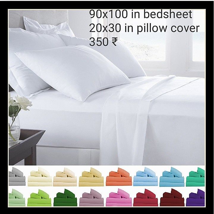 Bedsheet with pillow cover uploaded by business on 7/17/2020