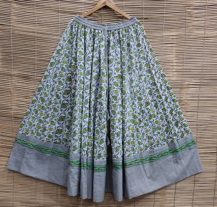 Bagru Hand block printed cotton skirt  uploaded by business on 9/18/2023