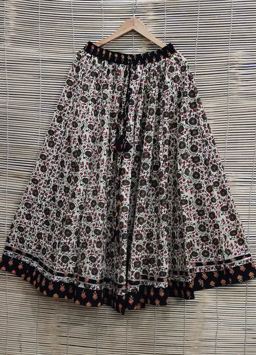 Bagru Hand block printed pure cotton skirts  uploaded by The print house  on 9/18/2023