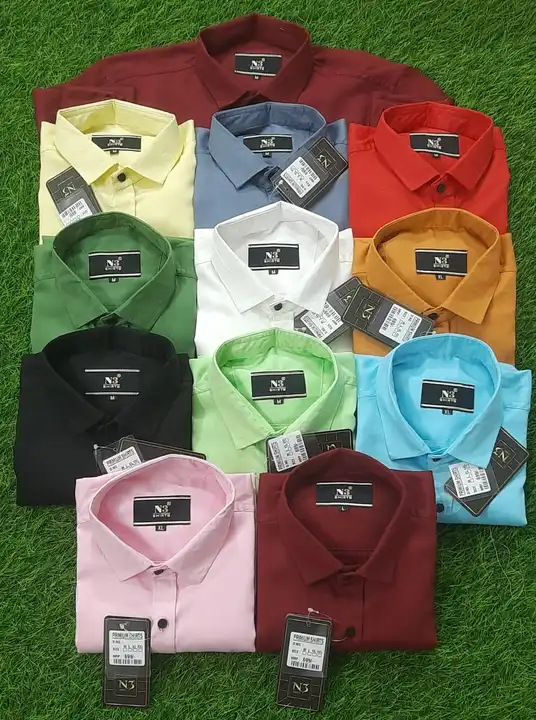 N3 Cotton mens wear washing plain Shirt uploaded by business on 9/18/2023