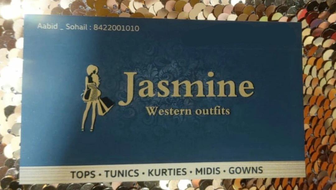 Visiting card store images of Jasmine the factory...