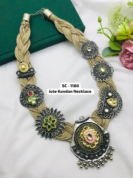 Jute necklace  uploaded by Shreevari fashion on 9/18/2023