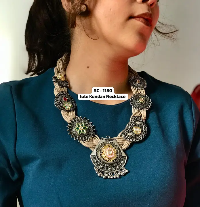 Jute necklace  uploaded by Shreevari fashion on 9/18/2023