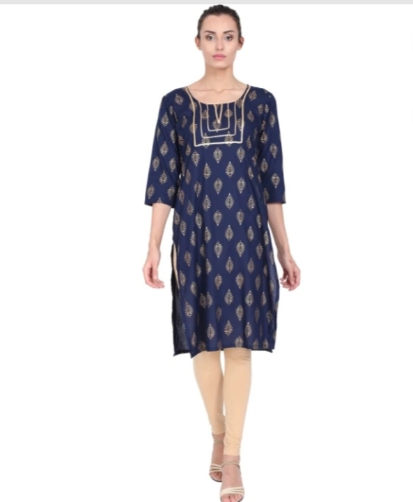 Rayon hand print kurti Size S, M, L, XL uploaded by business on 9/18/2023
