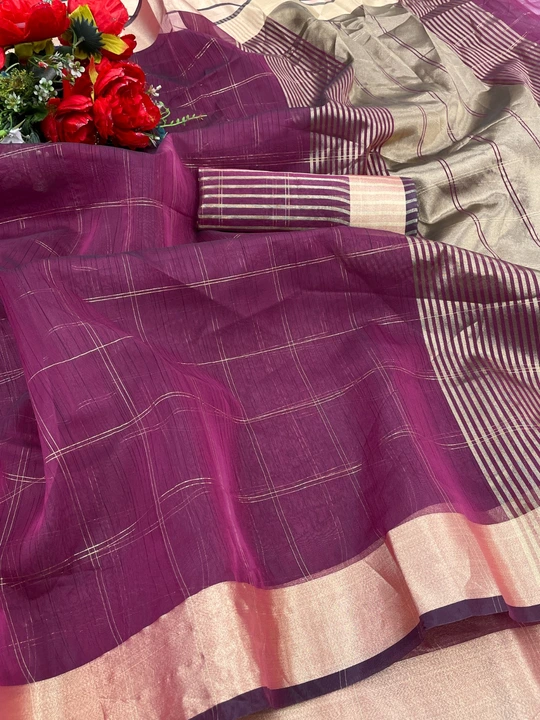 Organza saree  uploaded by business on 9/18/2023