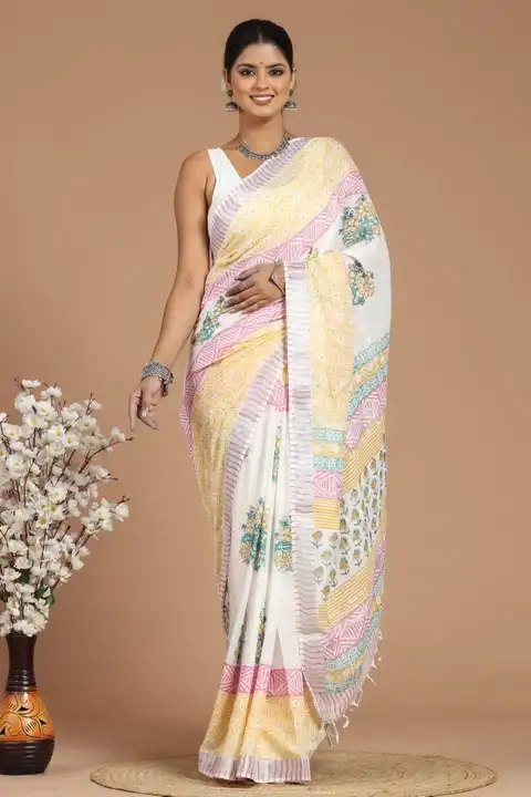 Cotton Linen saree  uploaded by business on 9/18/2023