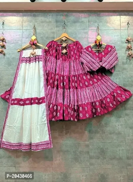 Classic Cotton Striped Lehenga Cholis for Women with Dupatta uploaded by business on 9/18/2023