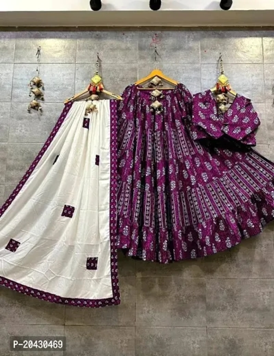Classic Cotton Striped Lehenga Cholis for Women with Dupatta uploaded by Radhe krishna store on 9/18/2023