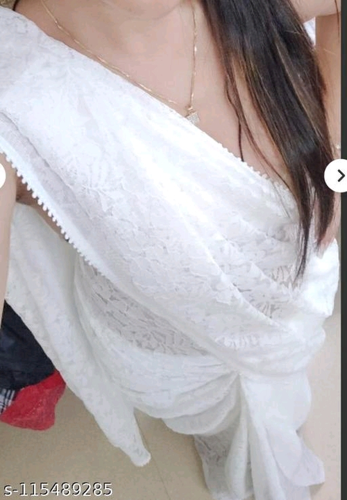 Net white lace border saree uploaded by A.R collection on 9/18/2023
