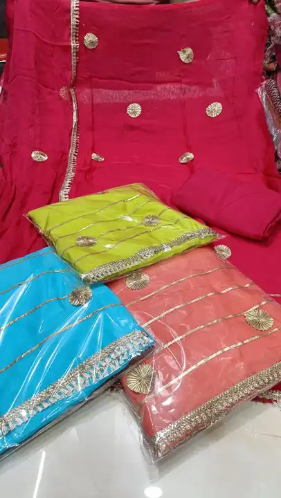 Pure Organza suit. Siphon salwar. Pure dupatta. Available in haryana uploaded by Babrubhan cloth house on 9/18/2023