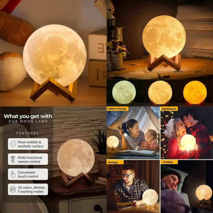 3D moon lamp  uploaded by Maruti mobile Accessories on 9/18/2023