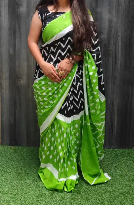 Hand block printed saree  uploaded by Yash handicrafts on 9/19/2023